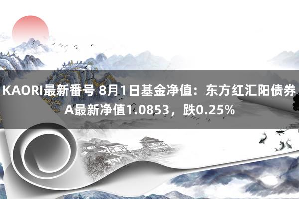 KAORI最新番号 8月1日基金净值：东方红汇阳债券A最新净值1.0853，跌0.25%