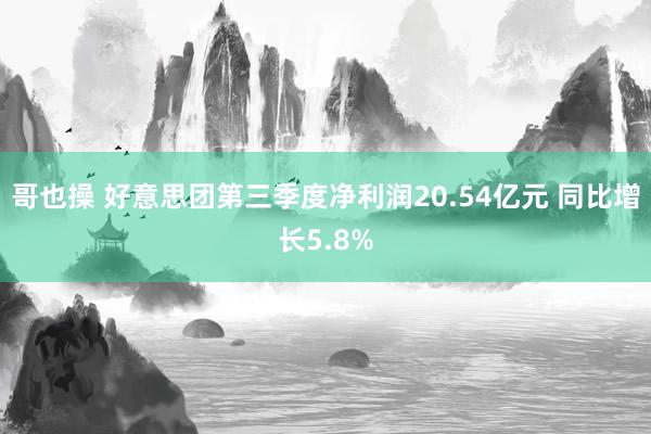 哥也操 好意思团第三季度净利润20.54亿元 同比增长5.8%