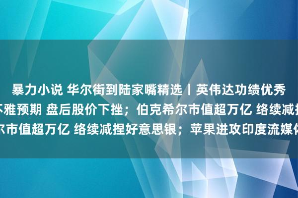 暴力小说 华尔街到陆家嘴精选丨英伟达功绩优秀但营收计算不足最乐不雅预期 盘后股价下挫；伯克希尔市值超万亿 络续减捏好意思银；苹果进攻印度流媒体市集